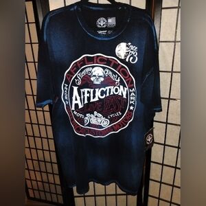 Affliction Blue Graphic T-Shirt